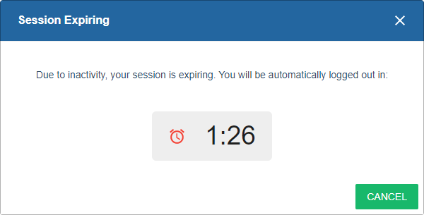 Session Expiring window