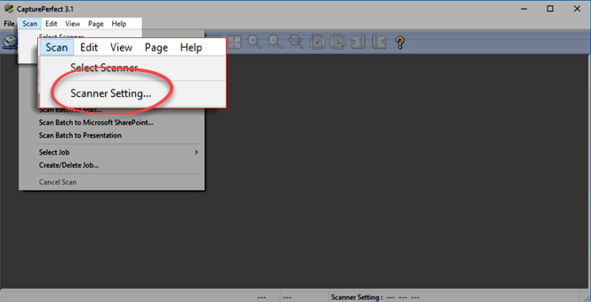 Select Scanner Setting