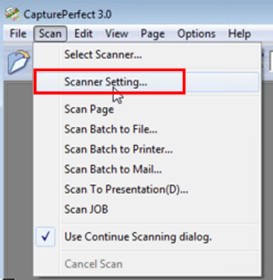 Select Scanner Settings