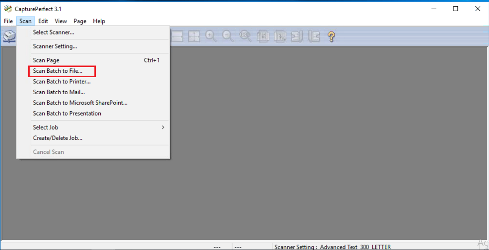 Select&nbsp;Scan Batch to file
