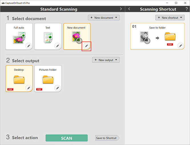 Select the Edit icon