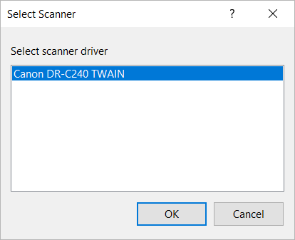 Select&nbsp;Canon DR-C240