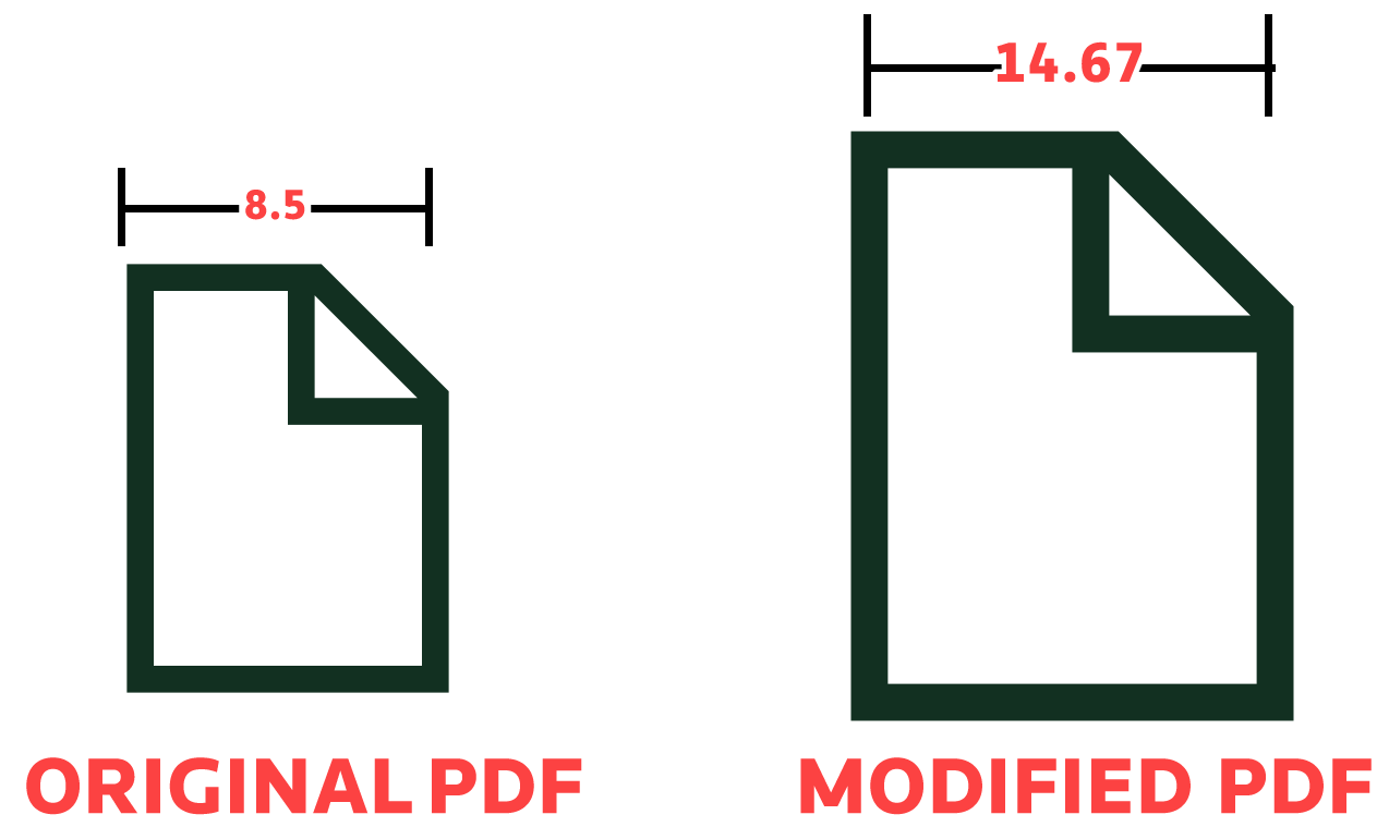  Original vs Modified PDF dimensions