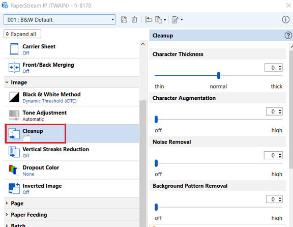  Configure the Cleanup settings