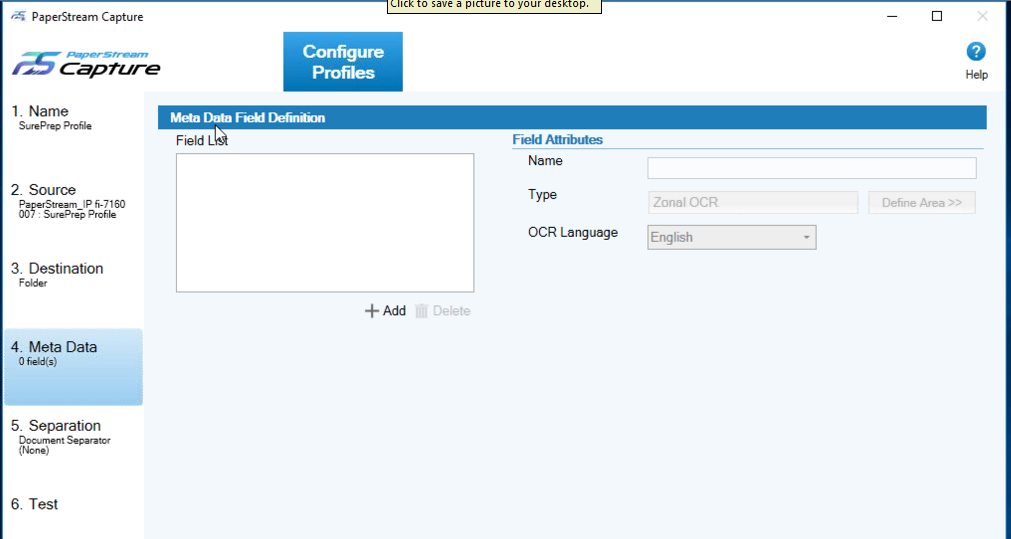 Update the Meta Data tab settings