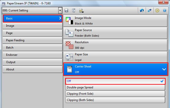 Update the Carrier Sheet settings