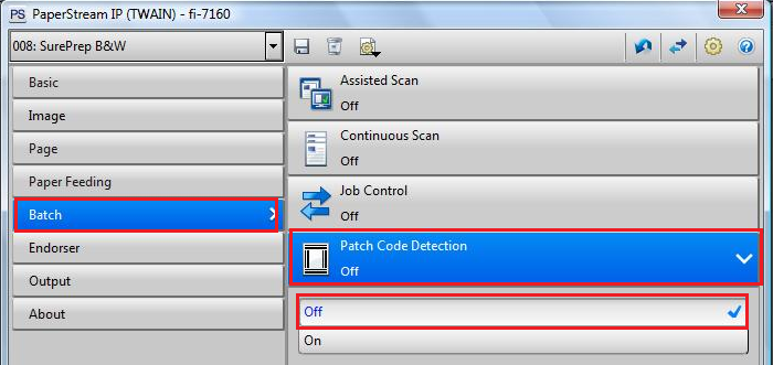 Update the Patch Code Detection settings