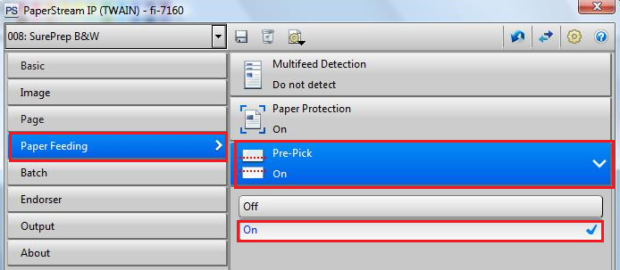 Update the Pre-Pick settings