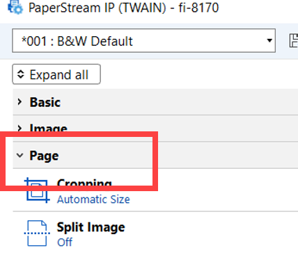   Configure the Page settings