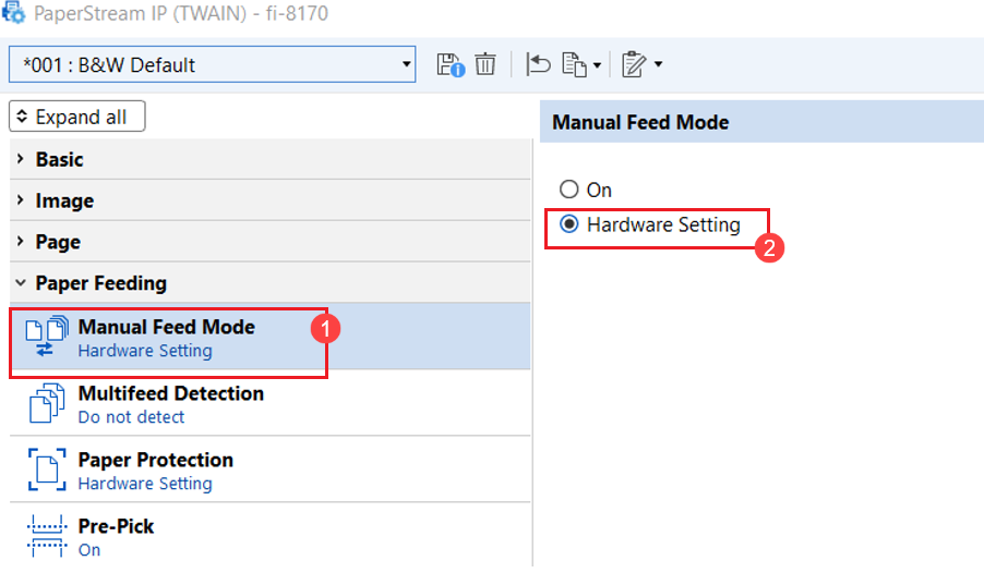  Configure the Manual Free Mode settings