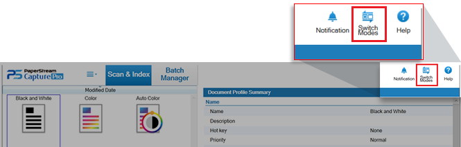  Select&nbsp;Switch Modes