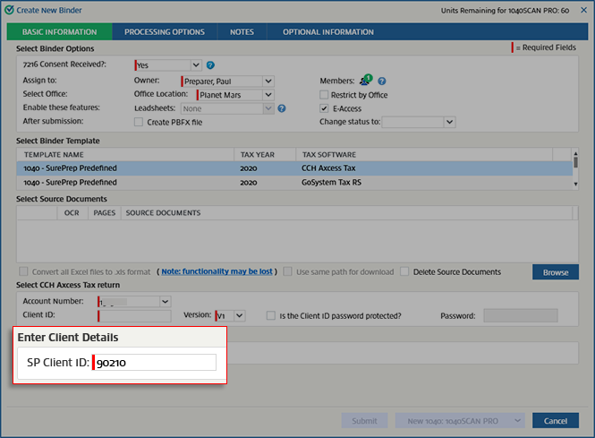 Enter your SP Client ID