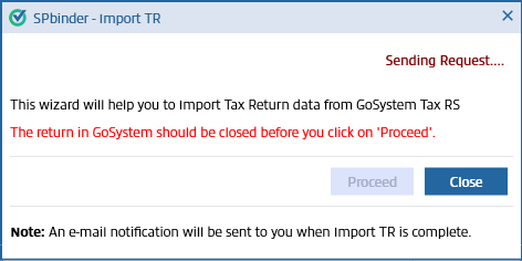 Warning: Sending Request