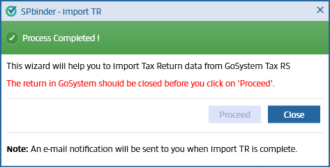 Warning: Process Completed