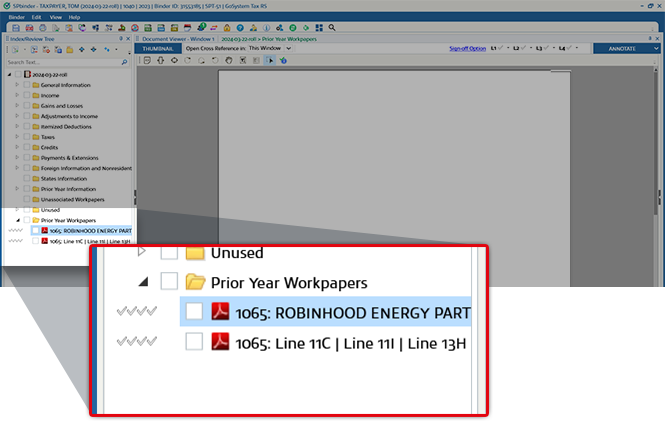 Document found in the Prior Year folder