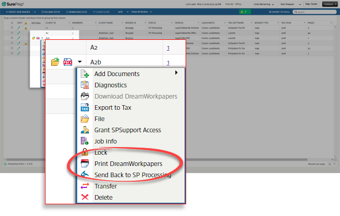 Select Print DreamWorkpapers
