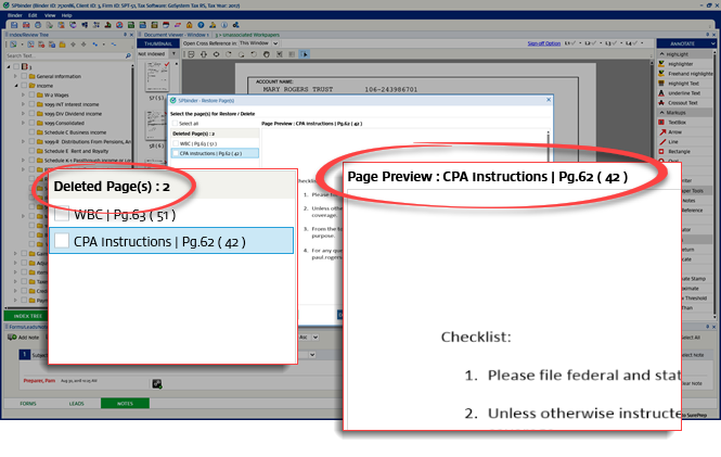 Deleted Pages and Page Preview