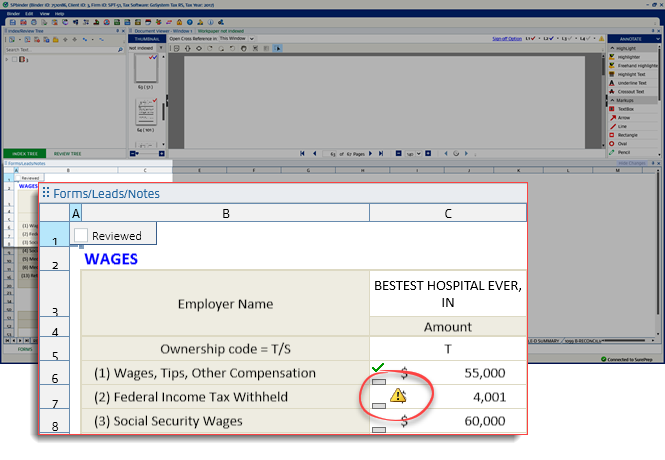 Change Tracking icon in the document template