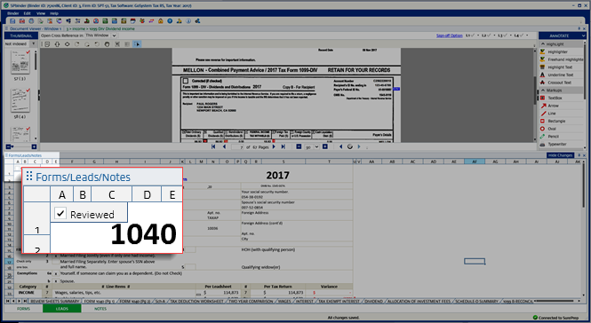Select the Reviewed checkbox
