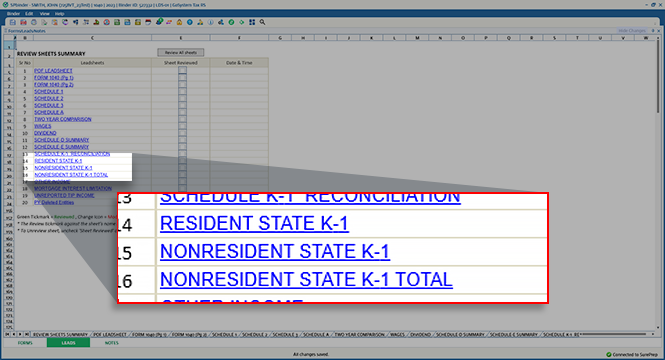 Different K-1 documents
