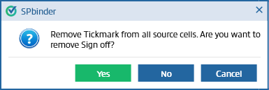 Confirmation to remove the sign-off