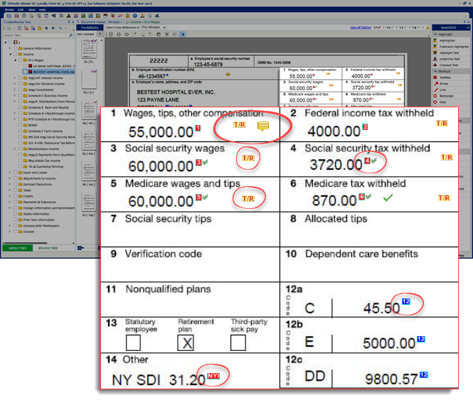 Annotations in the document
