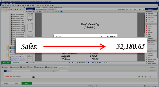 Draw an arrow in the document