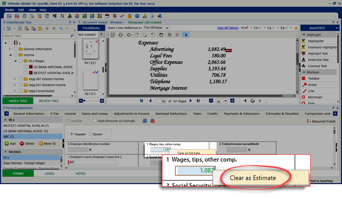 Select&nbsp;Clear as Estimate