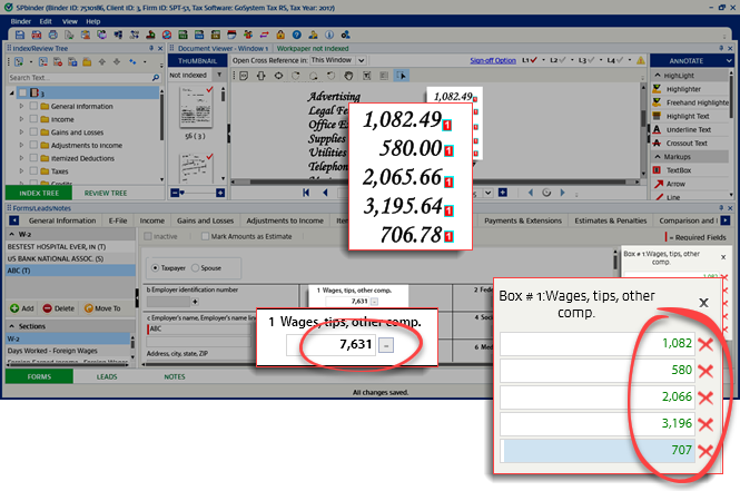 Total broken down in Wages, tips, and other comp.
