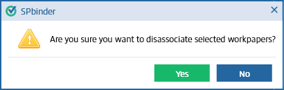 Confirm the disassociation