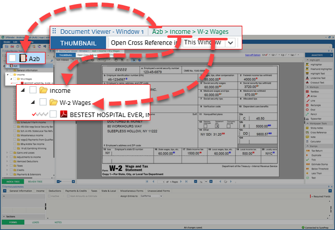 Breadcrumb path at the top of SPbinder