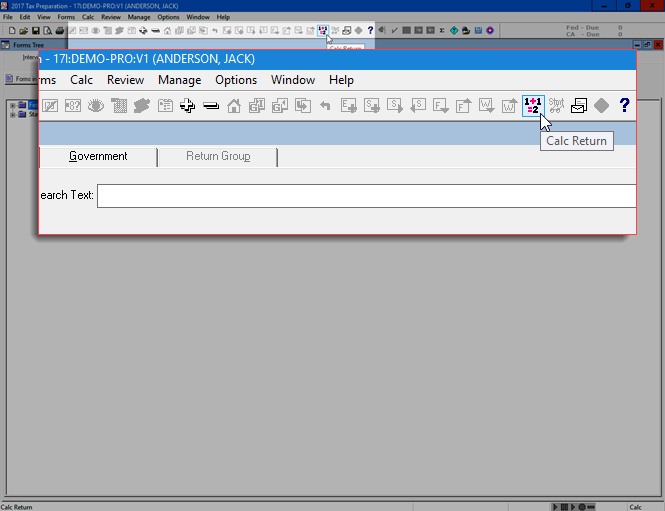 Recalculate the exported data in ProSystem fx Tax