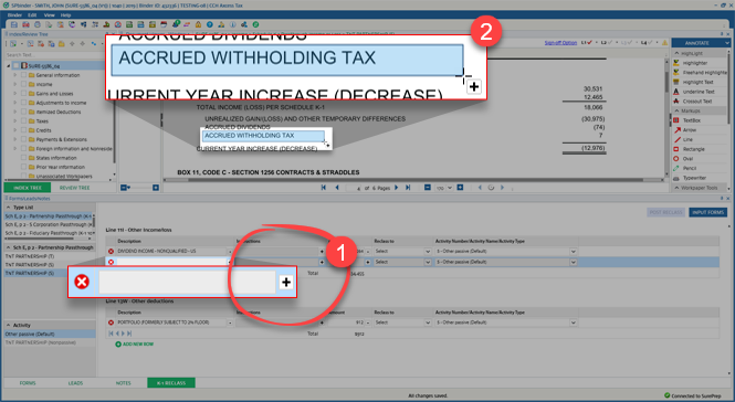 Select the area for the OCR