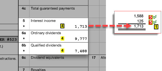 Yellow cross-reference stamp on document