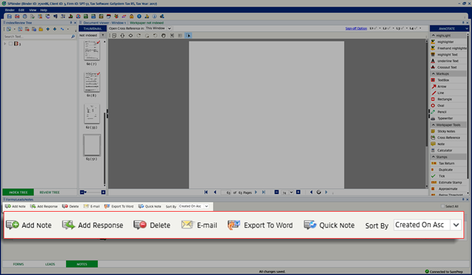Notes Toolbar overivew