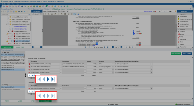 Select a pagination icon