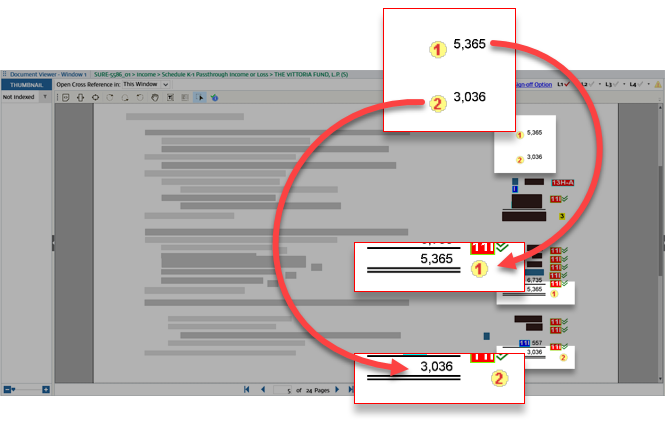 Yellow stamps on a document