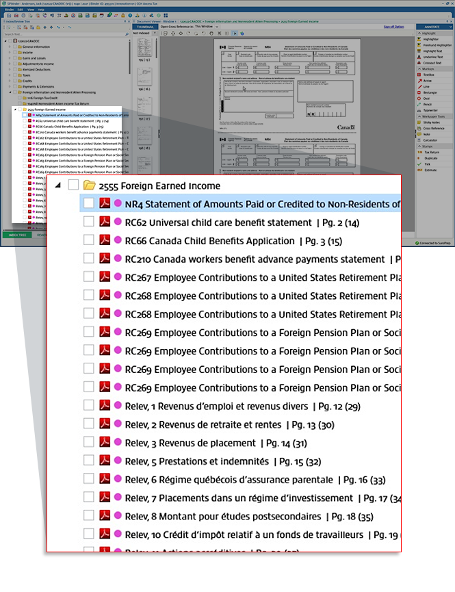 2555 Foreign Earned Income folder.