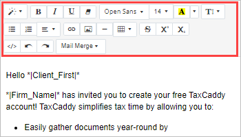 Customize invitation