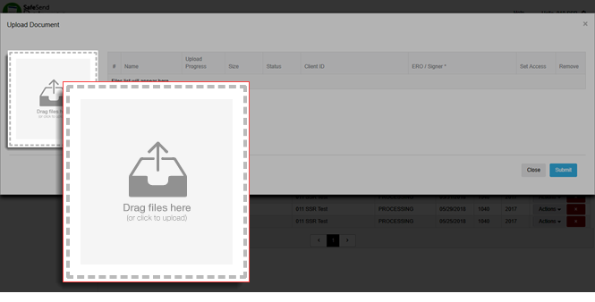 Drag your file into the provided field