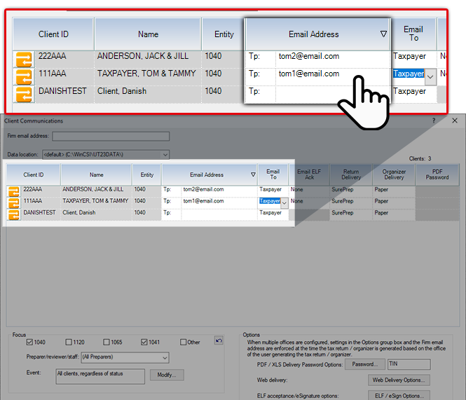 List of Email addresses