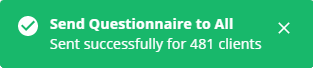 Send Questionnaire notification