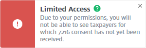 Limited Access&nbsp;notification