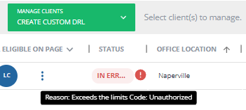 Warning that Exceeds the limits code: Unauthorized