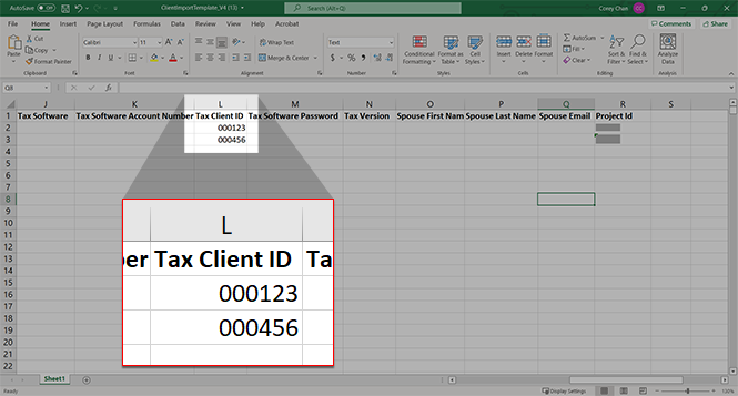 Excel sheet