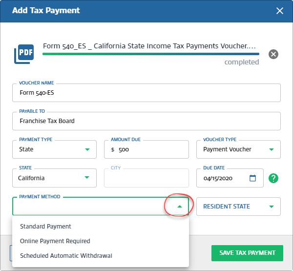 Select a payment method