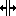 Two arrows pointing away from two vertical bars