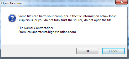 Some files can harm your computer.