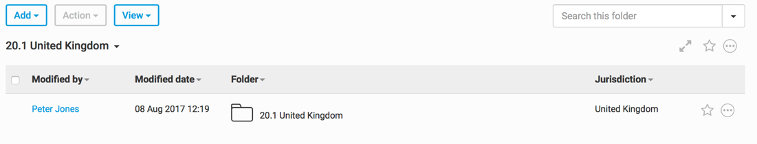 Example of folder view.