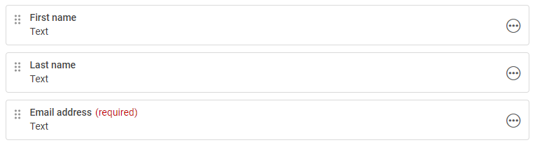 Three fields each have 100% width